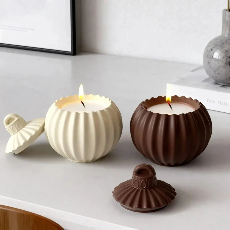 High Quality 3D Popular Striped Bell Storage Can Silicone Mold DIY Aromatherapy Gypsum Candle Cup Decoration Mold Home Gift
High Quality 3D Popular Striped Bell Storage Can Silicone Mold DIY Aromatherapy Gypsum Candle Cup Decoration Mold Home Gift