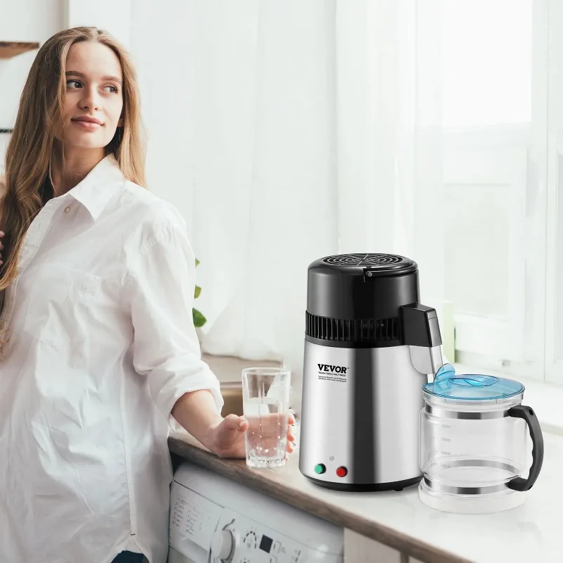 【Premium】 Water Distiller 4L 1.05 Gallon Pure Water Purifier Filter For Home Counter 750W Distilled Water Maker Stainless Steel
【Premium】 Water Distiller 4L 1.05 Gallon Pure Water Purifier Filter For Home Counter 750W Distilled Water Maker Stainless Steel