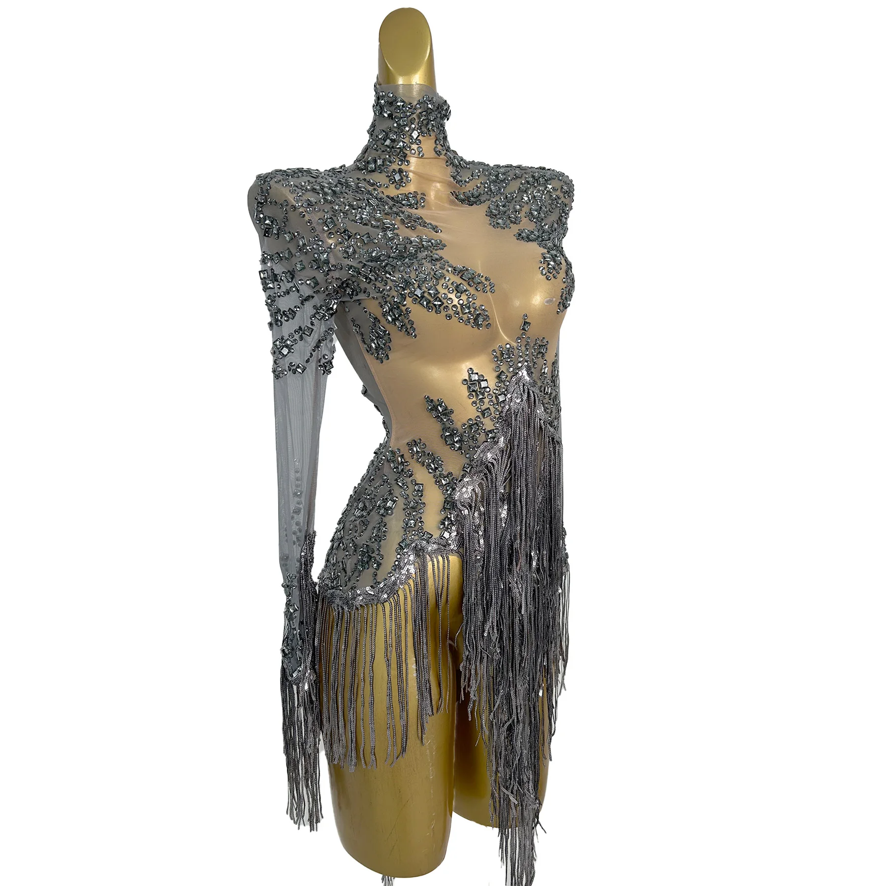 Sexy See Through Crystal Tassel One Piece Bodysuit Women Night Club Jumpsuits Live House Gogo Dancer Costume Showgirl Leotard
Sexy See Through Crystal Tassel One Piece Bodysuit Women Night Club Jumpsuits Live House Gogo Dancer Costume Showgirl Leotard