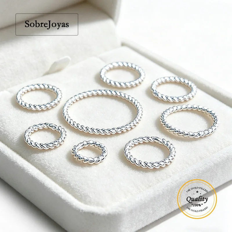 925 Sterling Silver Twisted Jump Ring Closed Circle Connector 3mm to 8mm for DIY Jewelry Findings Silver Jump Rings
925 Sterling Silver Twisted Jump Ring Closed Circle Connector 3mm to 8mm for DIY Jewelry Findings Silver Jump Rings