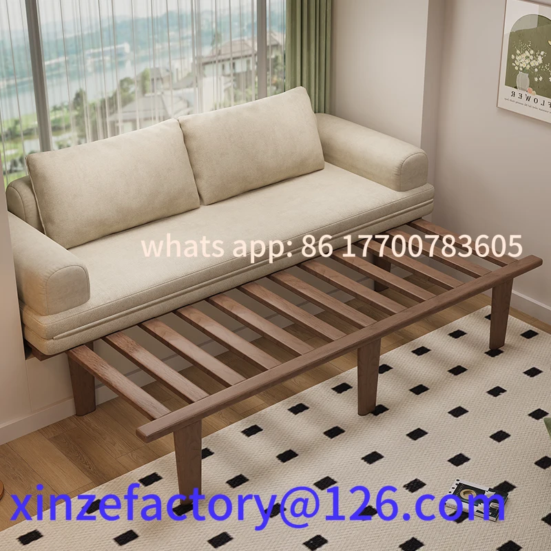Customizable bay window connecting pull-out solid wood bed small apartment
Customizable bay window connecting pull-out solid wood bed small apartment