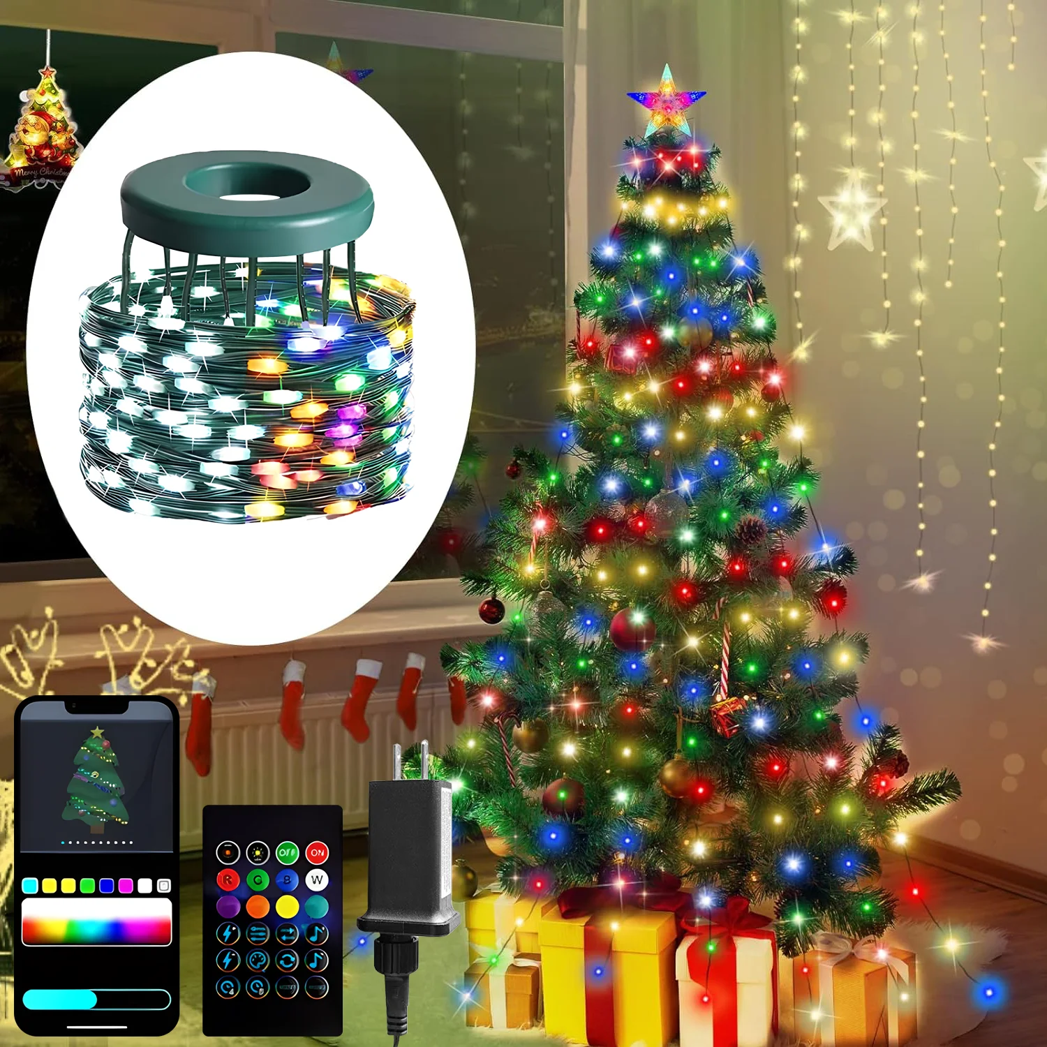 Christmas Tree Lights String 16 Lines Fairy Garland Light Strip Indoor Outdoor Xmas Tree Wedding New Year Holiday Decorations
Christmas Tree Lights String 16 Lines Fairy Garland Light Strip Indoor Outdoor Xmas Tree Wedding New Year Holiday Decorations