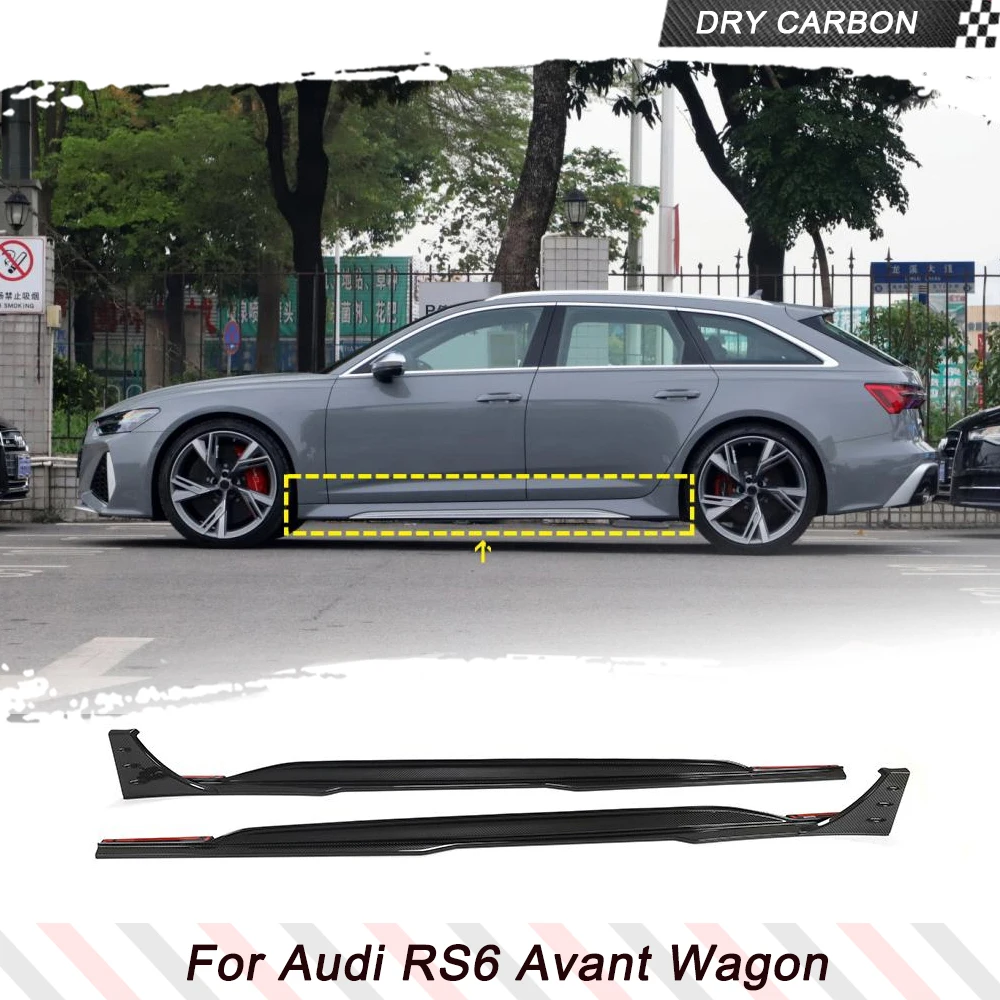 Dry Carbon Car Side Skirts Lip Spoiler For Audi RS6 C8 Avant 2019-2021 Side Bumper Diffuser Lip Extension Protector
Dry Carbon Car Side Skirts Lip Spoiler For Audi RS6 C8 Avant 2019-2021 Side Bumper Diffuser Lip Extension Protector