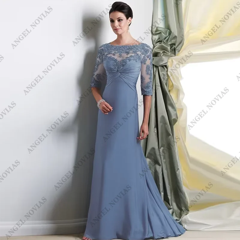 Customized Long Mermaid Stormy Blue Mother of the Bride Dress with Sleeves Wedding Party Dress vestidos para madre de novia 2024
Customized Long Mermaid Stormy Blue Mother of the Bride Dress with Sleeves Wedding Party Dress vestidos para madre de novia 2024