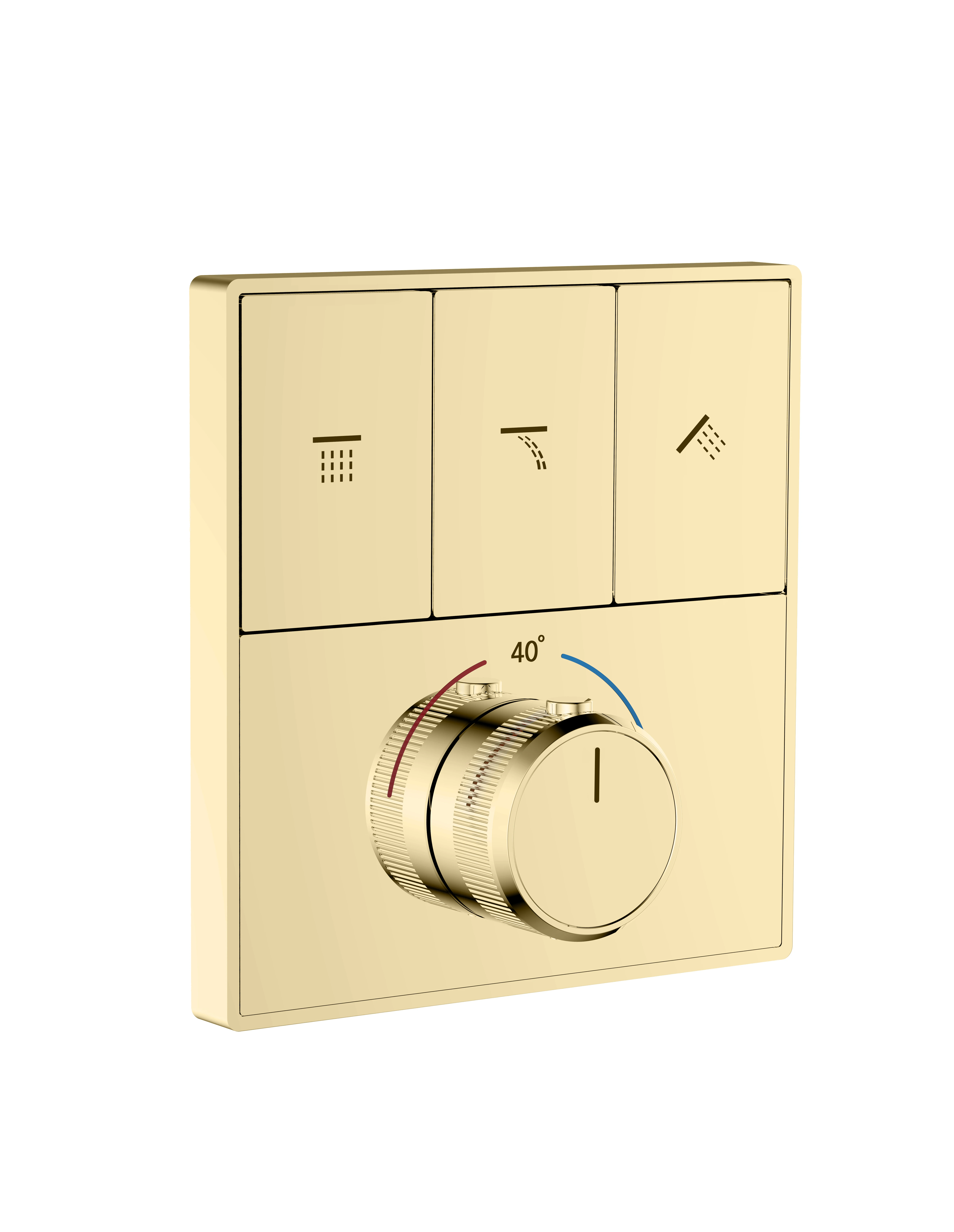 New Smart Square Brushed Gold Single Handle 3 Way Push Button Brass Concealed Thermostatic Shower Mixer Diverter Valve
New Smart Square Brushed Gold Single Handle 3 Way Push Button Brass Concealed Thermostatic Shower Mixer Diverter Valve