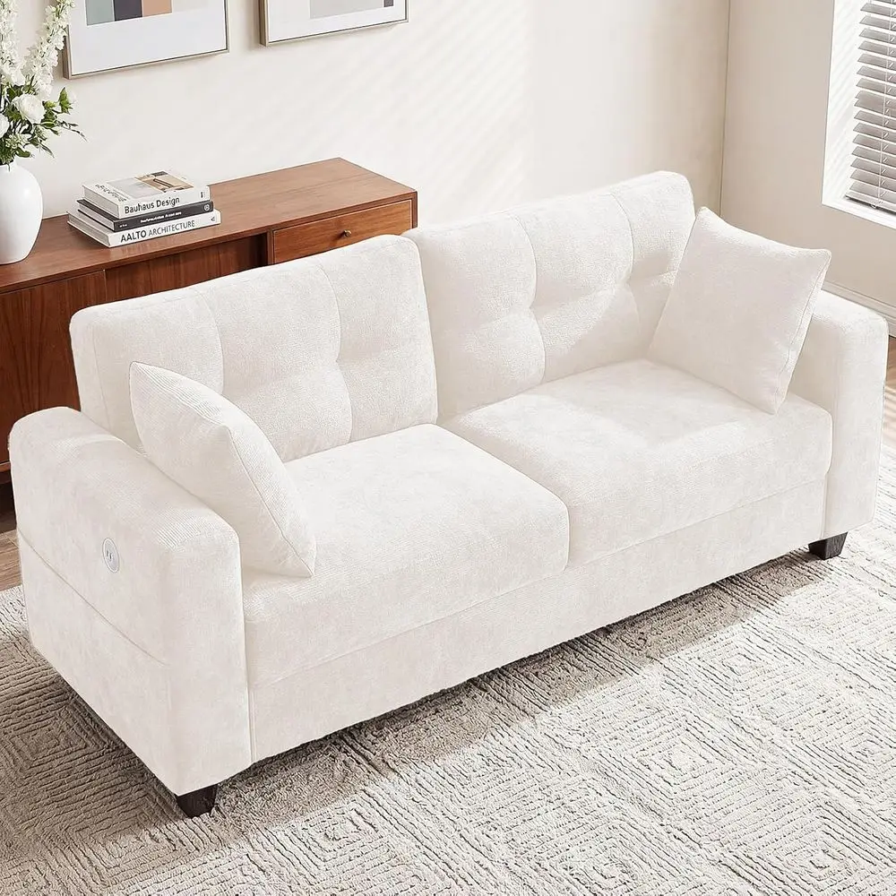 70 Loveseat Sofa for Living Room, Chenille Cloud Couch with USB/Type-C Ports, Side Pockets, Removable Cover, Wide Armrests, Idea
70 Loveseat Sofa for Living Room, Chenille Cloud Couch with USB/Type-C Ports, Side Pockets, Removable Cover, Wide Armrests, Idea