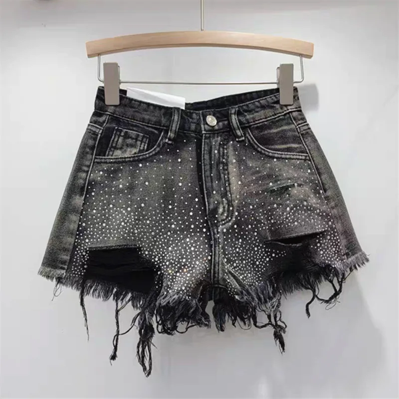 Shorts Denim Pant Women Jeans Short Pants Hot Drilling High Waist Straight Trousers Y2k Streetwear Splice Slim Fit Summer Party
Shorts Denim Pant Women Jeans Short Pants Hot Drilling High Waist Straight Trousers Y2k Streetwear Splice Slim Fit Summer Party