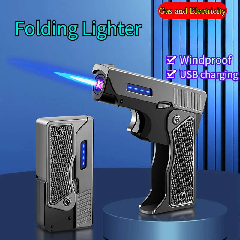 Personalized and Creative Style Gas & Electric Dual-use Men's Gift USB Rechargeable Windproof Direct Gun Type Lighters & Smoking
Personalized and Creative Style Gas & Electric Dual-use Men's Gift USB Rechargeable Windproof Direct Gun Type Lighters & Smoking