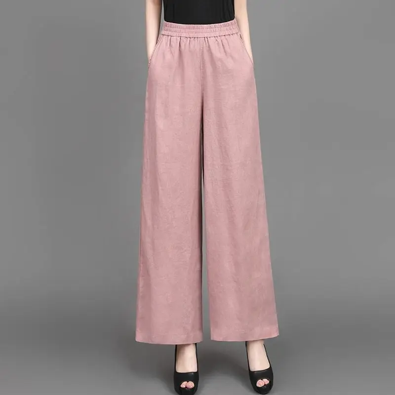 Simplicity Office Lady Solid Color Wide Leg Women Spring Summer Fashion High Waist Appear Thin Straight All-match Casual Pants
Simplicity Office Lady Solid Color Wide Leg Women Spring Summer Fashion High Waist Appear Thin Straight All-match Casual Pants