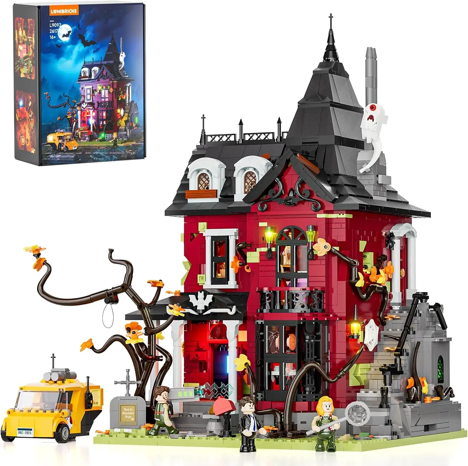 Lumibricks 2617 шт. Хэллоуин Полуночь Особняк с привидениями Освещение Строительный набор кирпичей Призрак Призрак Призрачный дом
Lumibricks 2617 шт. Хэллоуин Полуночь Особняк с привидениями Освещение Строительный набор кирпичей Призрак Призрак Призрачный дом
