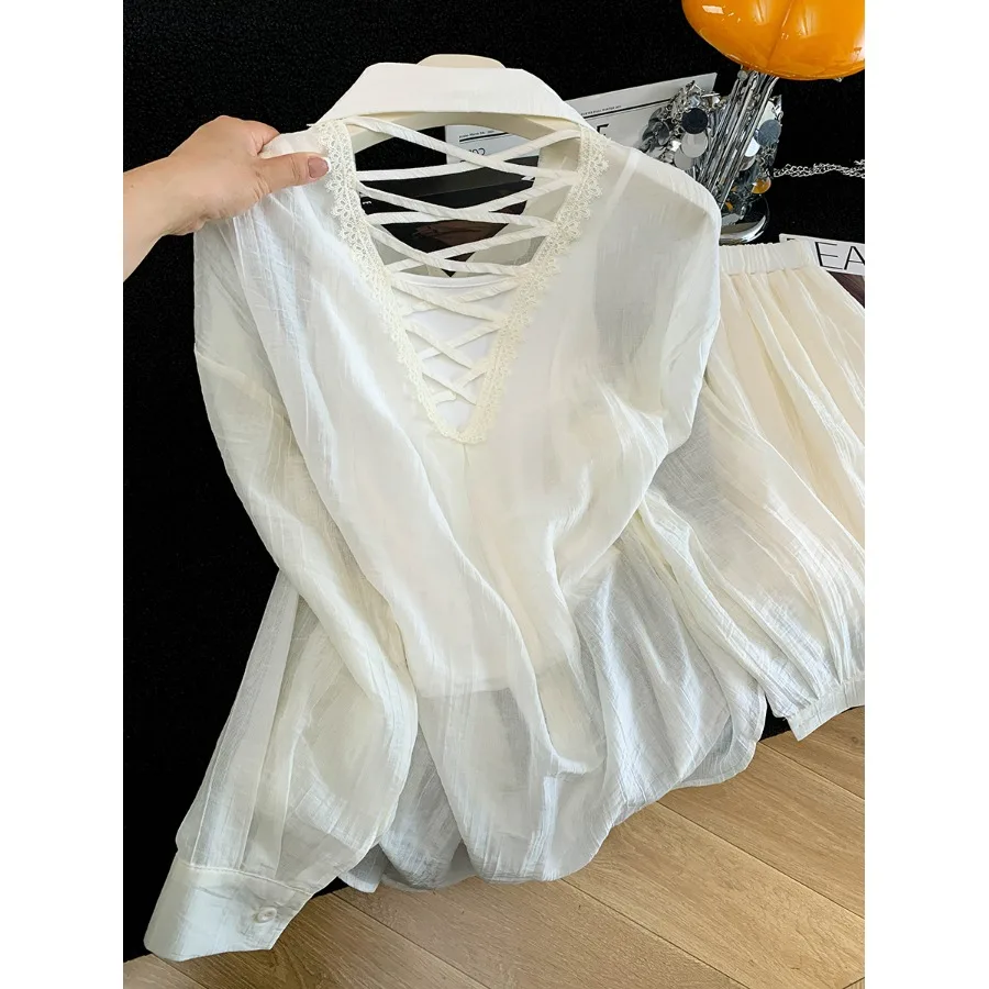 Lace Hollow out Back Tie Shirt Strap High Waist Design Casual Shorts Women Summer Set Breathable Lightweight Comfortable
Lace Hollow out Back Tie Shirt Strap High Waist Design Casual Shorts Women Summer Set Breathable Lightweight Comfortable