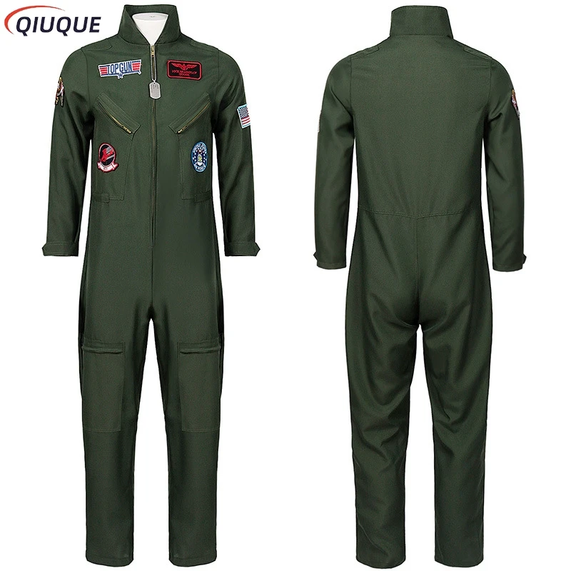 Pilot Uniform Green Long Sleeve Jumpsuit Halloween Party Performance Stage Costume for Adult and Children Cosplay Costume
Pilot Uniform Green Long Sleeve Jumpsuit Halloween Party Performance Stage Costume for Adult and Children Cosplay Costume