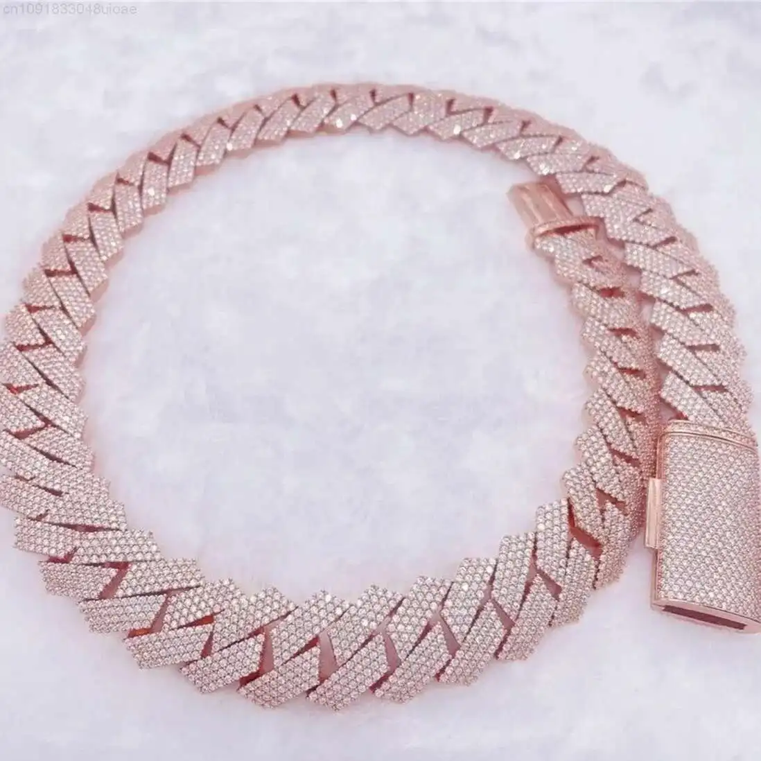 Luxury Customized Rose Gold Link Cuban Chain Bling Fine Jewelry Round Diamond Chain 925 Silver Diamond Cuban Chain for Men
Luxury Customized Rose Gold Link Cuban Chain Bling Fine Jewelry Round Diamond Chain 925 Silver Diamond Cuban Chain for Men
