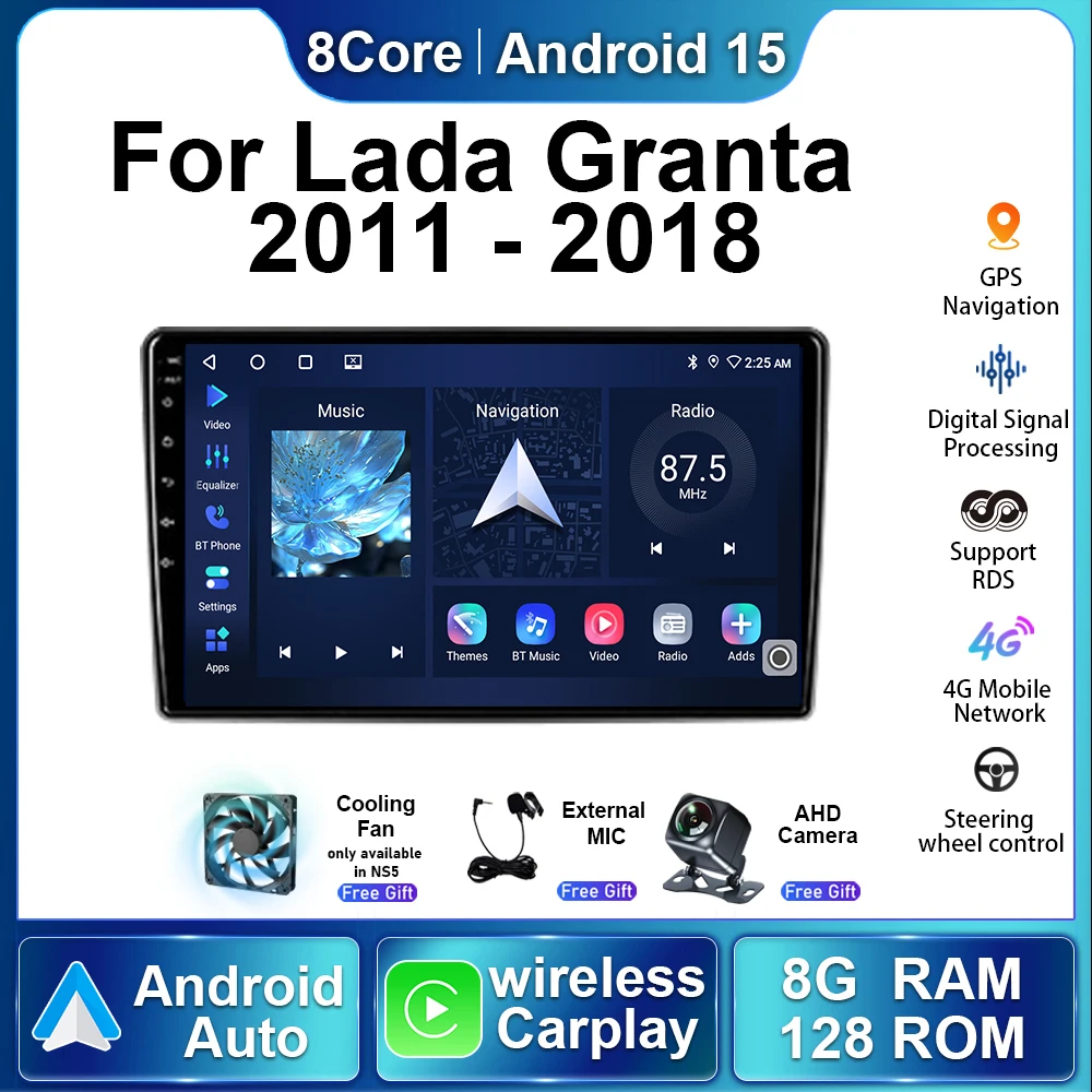 5G WIFI Wireless Carplay Car Radio For Lada Granta 2011 - 2018 Android15 Autoradio Multimedia Video Player Stereo Navigation GPS
5G WIFI Wireless Carplay Car Radio For Lada Granta 2011 - 2018 Android15 Autoradio Multimedia Video Player Stereo Navigation GPS