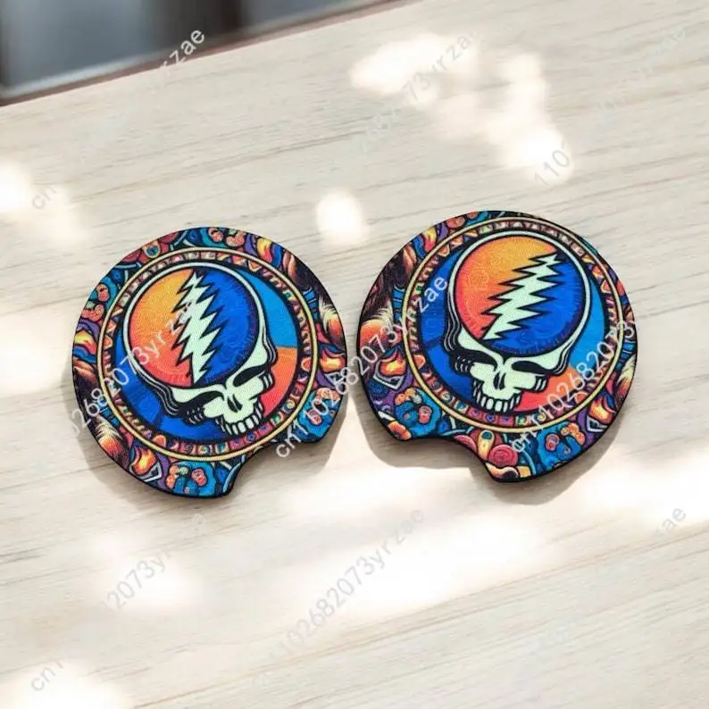 Grateful Dead Band Car Coasters 2pcs Absorbent Anti Slip Car Coasters Scalding Waterproof Easy Clean Car Interior Accessories
Grateful Dead Band Car Coasters 2pcs Absorbent Anti Slip Car Coasters Scalding Waterproof Easy Clean Car Interior Accessories