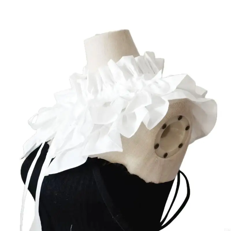 72XE Black Frilled Neckpiece Adjustable Tie Design Breathable Fabric Stylish Wardrobe Add 
72XE Black Frilled Neckpiece Adjustable Tie Design Breathable Fabric Stylish Wardrobe Add