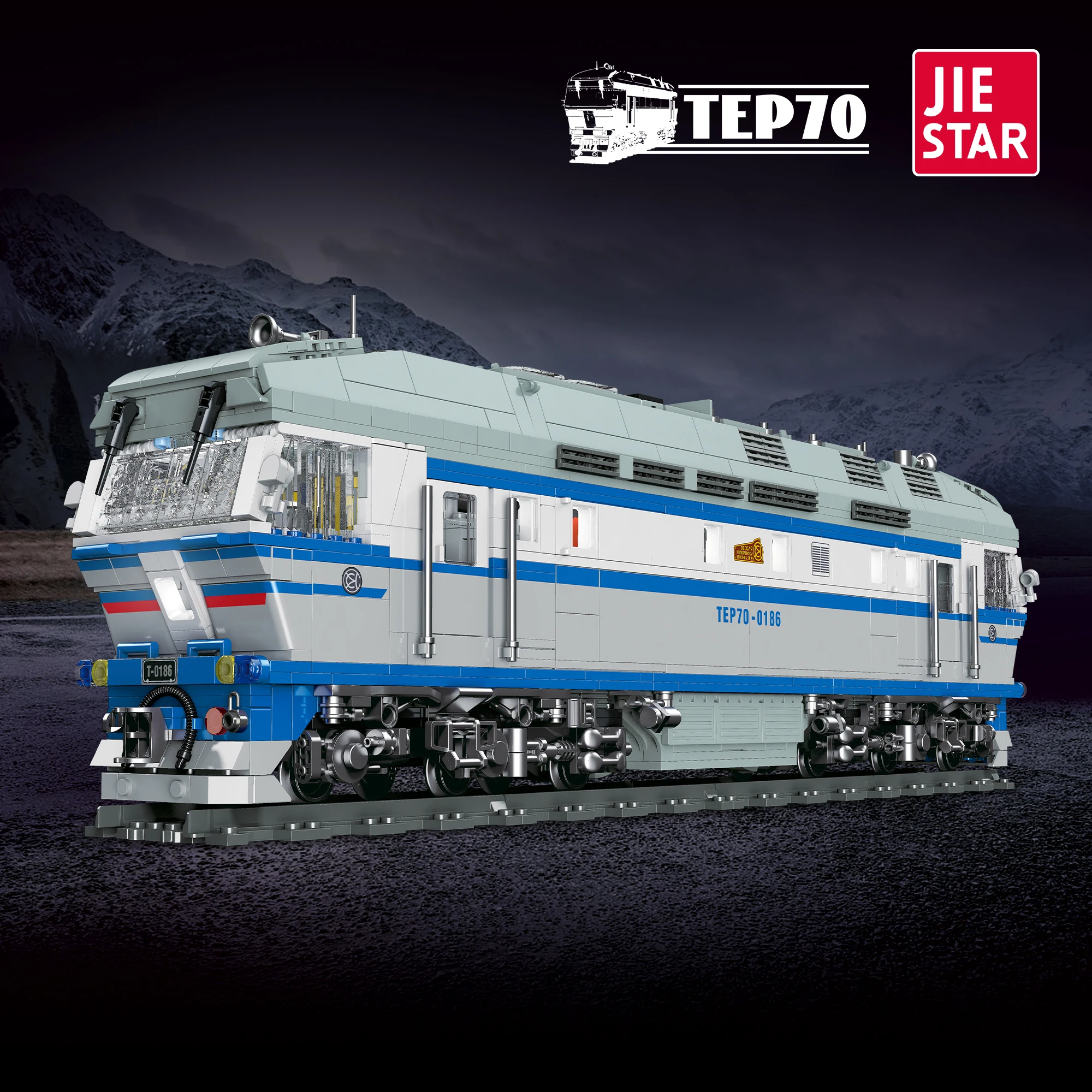 Jiestar JJ9259 Diesel Locomotive TEP70 Train Railway With light Model Kit Building Blocks Toys Boys Gifts 2252pcs
Jiestar JJ9259 Diesel Locomotive TEP70 Train Railway With light Model Kit Building Blocks Toys Boys Gifts 2252pcs