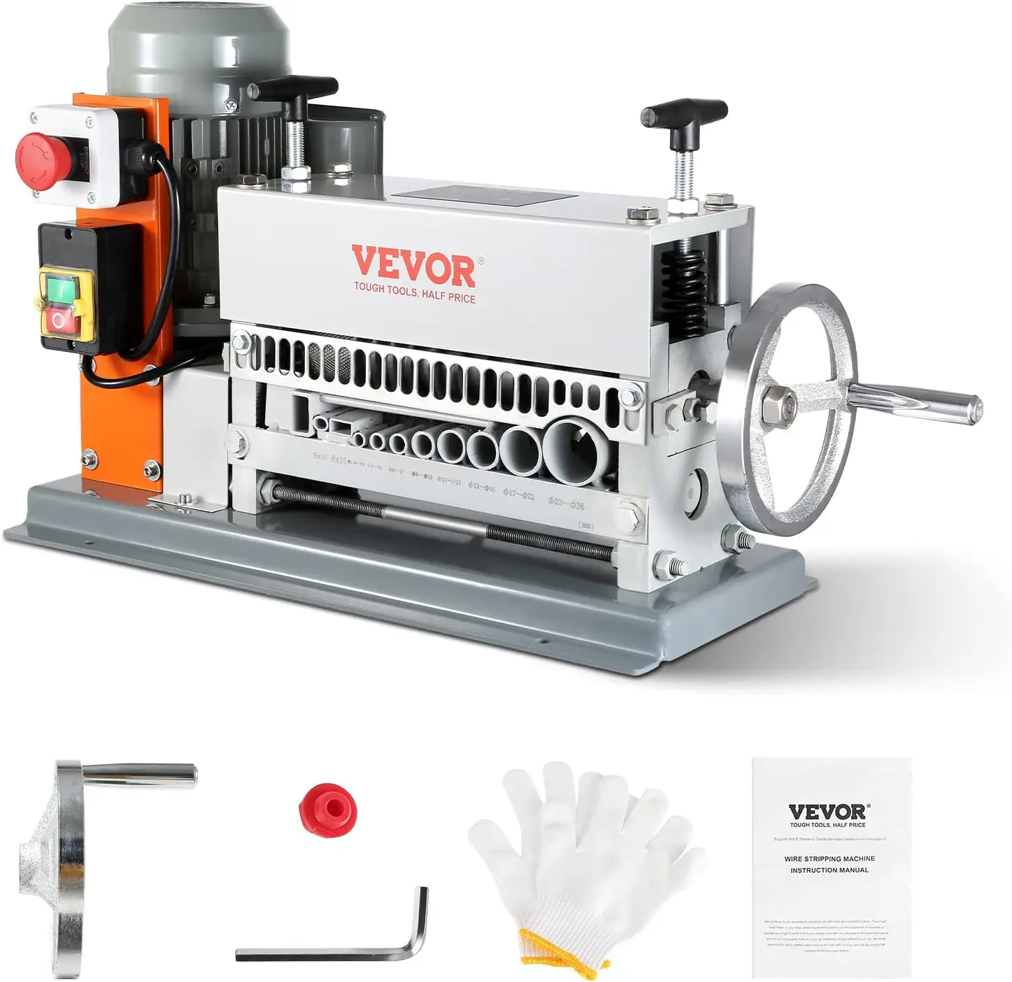 Machine, 370 W, 88 ft/min Wire Stripper with An Extra Manual Crank, 11 Channels Electric Wire Stripper, Copper Stripper
Machine, 370 W, 88 ft/min Wire Stripper with An Extra Manual Crank, 11 Channels Electric Wire Stripper, Copper Stripper