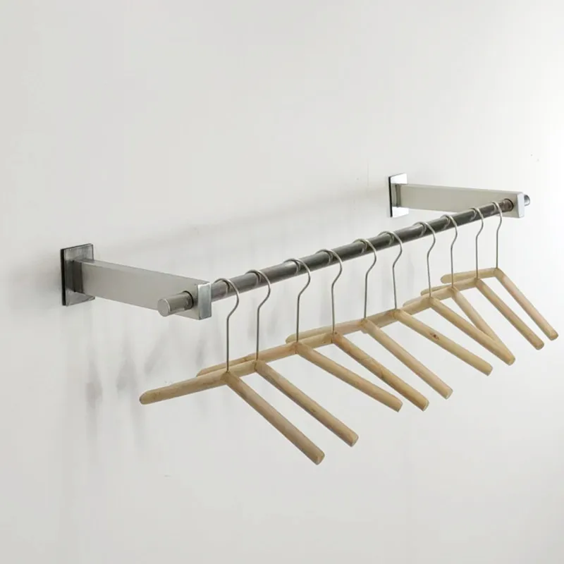 Clothing store hanging wall wall hanging display rack stainless steel brushed side hanger women's clothing clothes shelf display
Clothing store hanging wall wall hanging display rack stainless steel brushed side hanger women's clothing clothes shelf display
