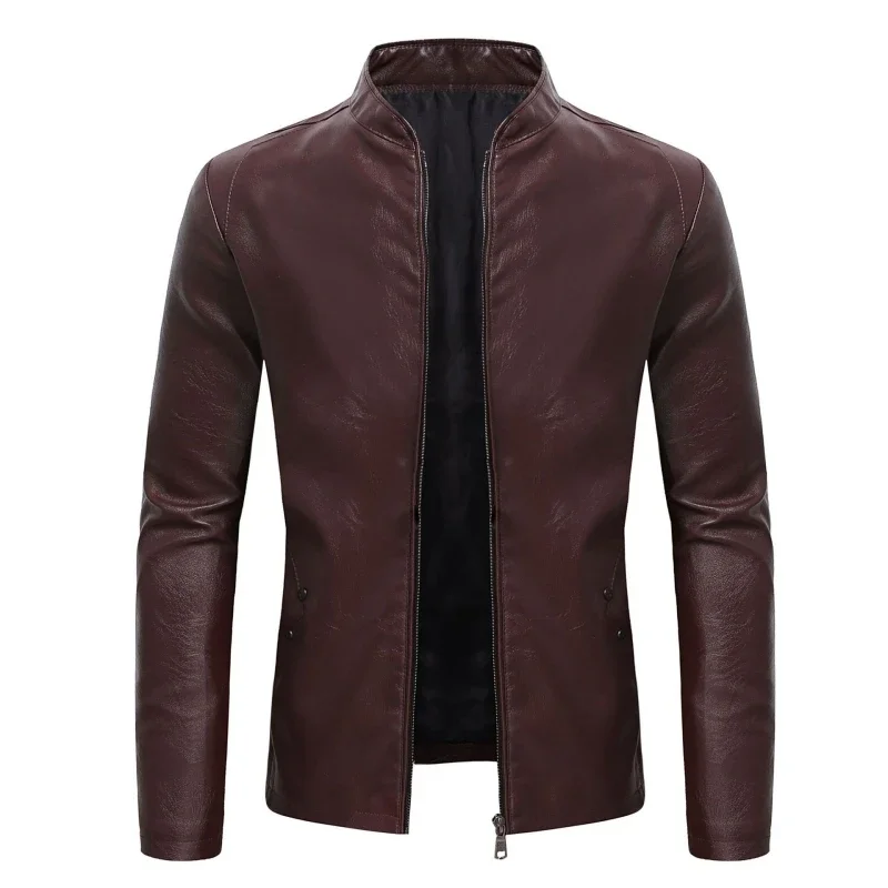 Side Pocket Zipper Spring New Men's Business Casual Slim Long-sleeved Pu Leather Jacket Men Solid Color Classic Jacket
Side Pocket Zipper Spring New Men's Business Casual Slim Long-sleeved Pu Leather Jacket Men Solid Color Classic Jacket