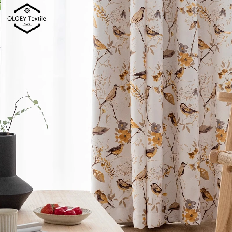 New Custom American Country Vintage Bird Print Curtains for Living Room Bedroom Cottagecore Inspired Home Decor Drapes Tulle
New Custom American Country Vintage Bird Print Curtains for Living Room Bedroom Cottagecore Inspired Home Decor Drapes Tulle