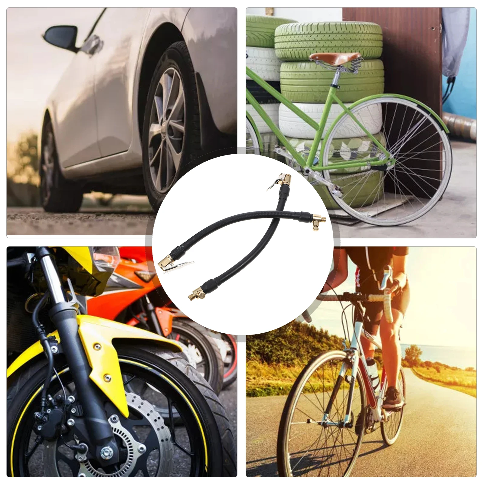 2 pcs Tire Inflator Hose Copper Durable Compact Lightweight Stable Car Extension Pipe Pump Hoses Valves Adapters Air Clip
2 pcs Tire Inflator Hose Copper Durable Compact Lightweight Stable Car Extension Pipe Pump Hoses Valves Adapters Air Clip