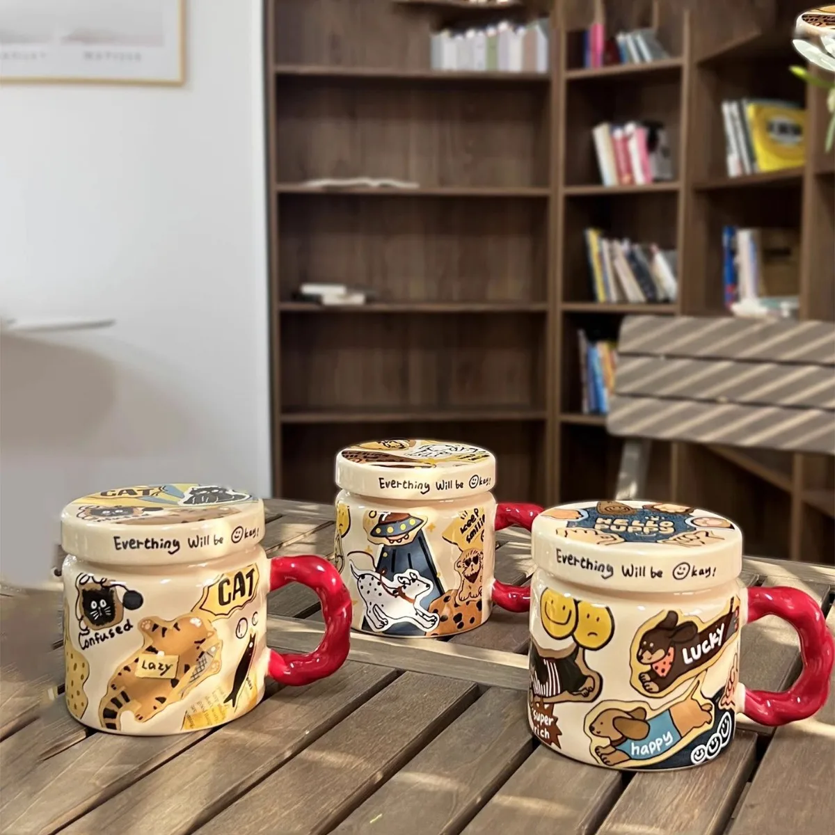 Kawaii Cartoon Ceramic Water Cup Household Mug with Lid, Breakfast Coffee Cup, Suitable for Gifts To Family, Friends and Couples
Kawaii Cartoon Ceramic Water Cup Household Mug with Lid, Breakfast Coffee Cup, Suitable for Gifts To Family, Friends and Couples