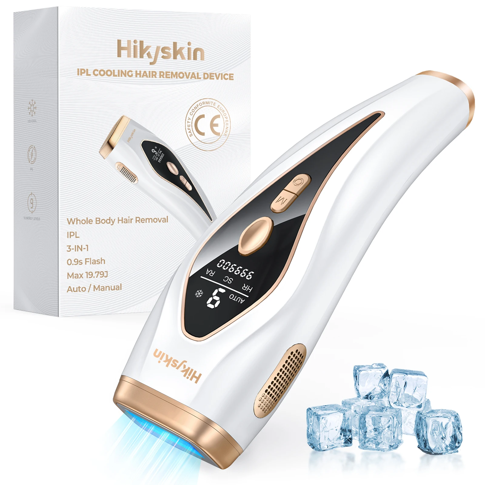IPL Hair Removal 999900 Flashes Laser Ice Cooling Paliness Hair Remover Women Men,9 Energy Gears,Home Whole Body Treament Device
IPL Hair Removal 999900 Flashes Laser Ice Cooling Paliness Hair Remover Women Men,9 Energy Gears,Home Whole Body Treament Device