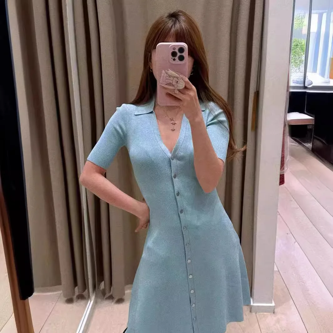 Women Mini Dress Single Breasted Solid Slim 2024 Summer New Temperament OL Short Robe
Women Mini Dress Single Breasted Solid Slim 2024 Summer New Temperament OL Short Robe