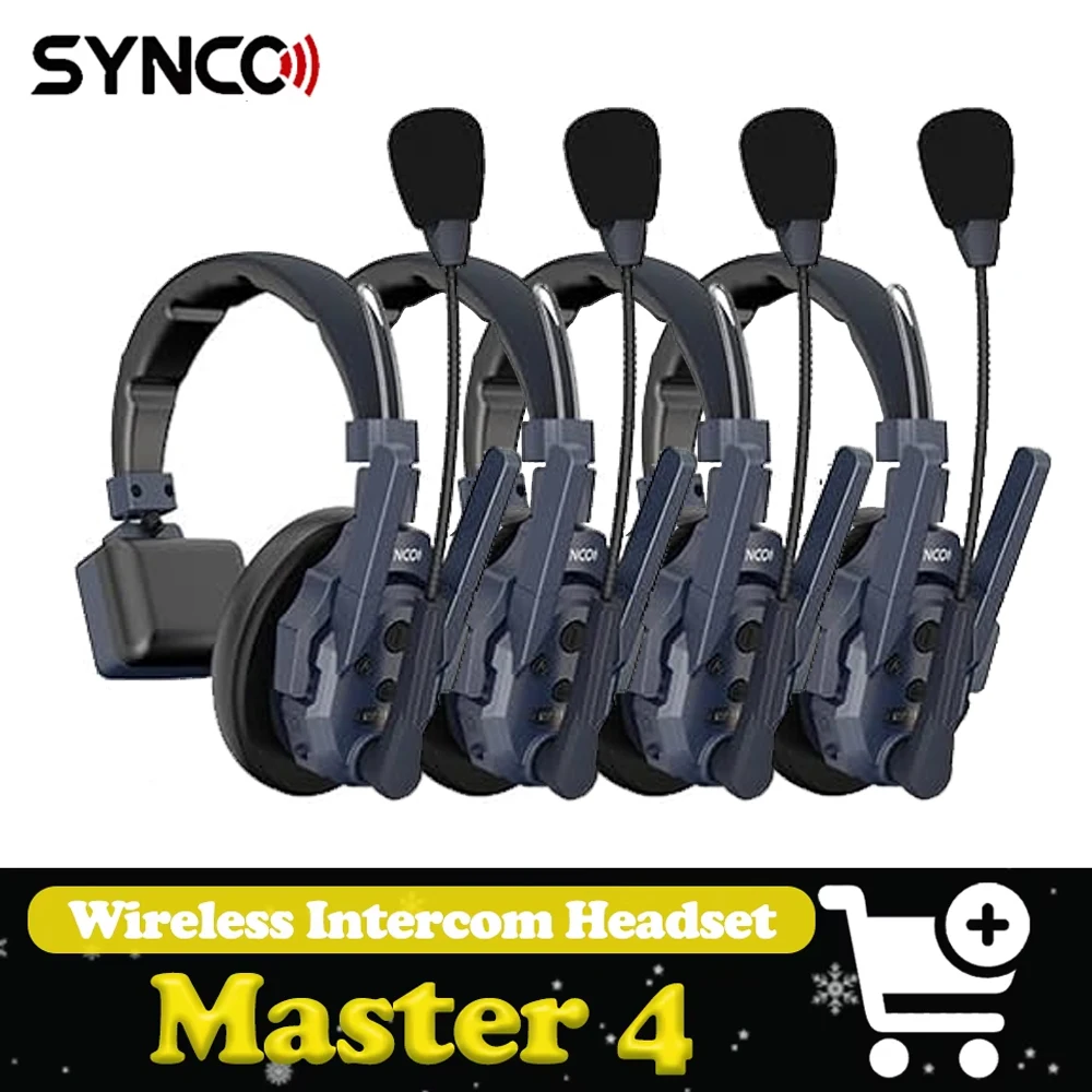 Synco Xtalk Master Full-Duplex MasterFree Intercom System with 4 Single-Ear Headsets True Host-Free Peer to Peer Design
Synco Xtalk Master Full-Duplex MasterFree Intercom System with 4 Single-Ear Headsets True Host-Free Peer to Peer Design