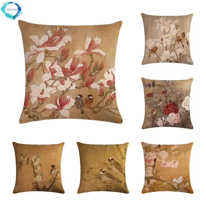 Flowers Plant Pattern Pillow Covers Linen Cotton Elegant Design Square Pillowcase Rectangle Cushion Cover 45x45cm
Flowers Plant Pattern Pillow Covers Linen Cotton Elegant Design Square Pillowcase Rectangle Cushion Cover 45x45cm
