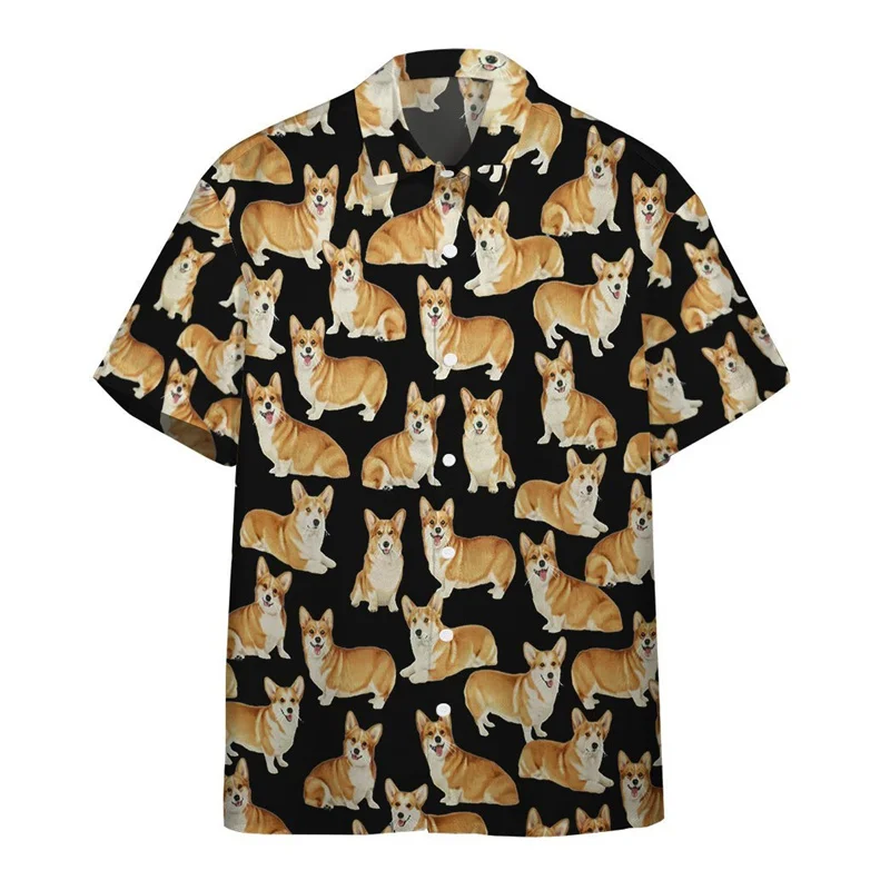 Cartoon Corgi Dog Graphic Hawaiian Shirt For Man Summer 3d Printed Animal Pets Short Sleeves Street Tops Lapel Button Blouse
Cartoon Corgi Dog Graphic Hawaiian Shirt For Man Summer 3d Printed Animal Pets Short Sleeves Street Tops Lapel Button Blouse
