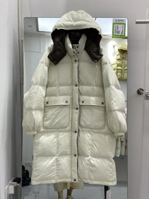 2025 зимняя новая женская куртка-пуховик, свободный пуховик с капюшоном 
2025 зимняя новая женская куртка-пуховик, свободный пуховик с капюшоном