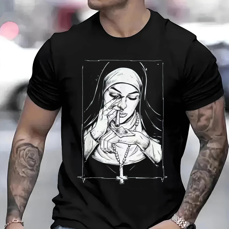 Take Drugs Nun Free Printed Pattern Men's Women's T-shirts Summer Casual Breathable Large Size T-shirts Harajuku Couple's Tops
Take Drugs Nun Free Printed Pattern Men's Women's T-shirts Summer Casual Breathable Large Size T-shirts Harajuku Couple's Tops