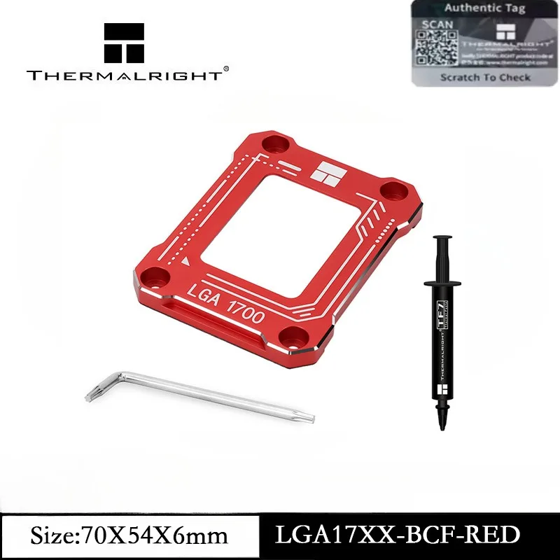 Thermalright LGA 17XX BCF RED Держатель процессора Пряжка с защитой от изгиба Изогнутая нажимная пластина Крепление процессора Полностью без следов установки
Thermalright LGA 17XX BCF RED Держатель процессора Пряжка с защитой от изгиба Изогнутая нажимная пластина Крепление процессора Полностью без следов установки