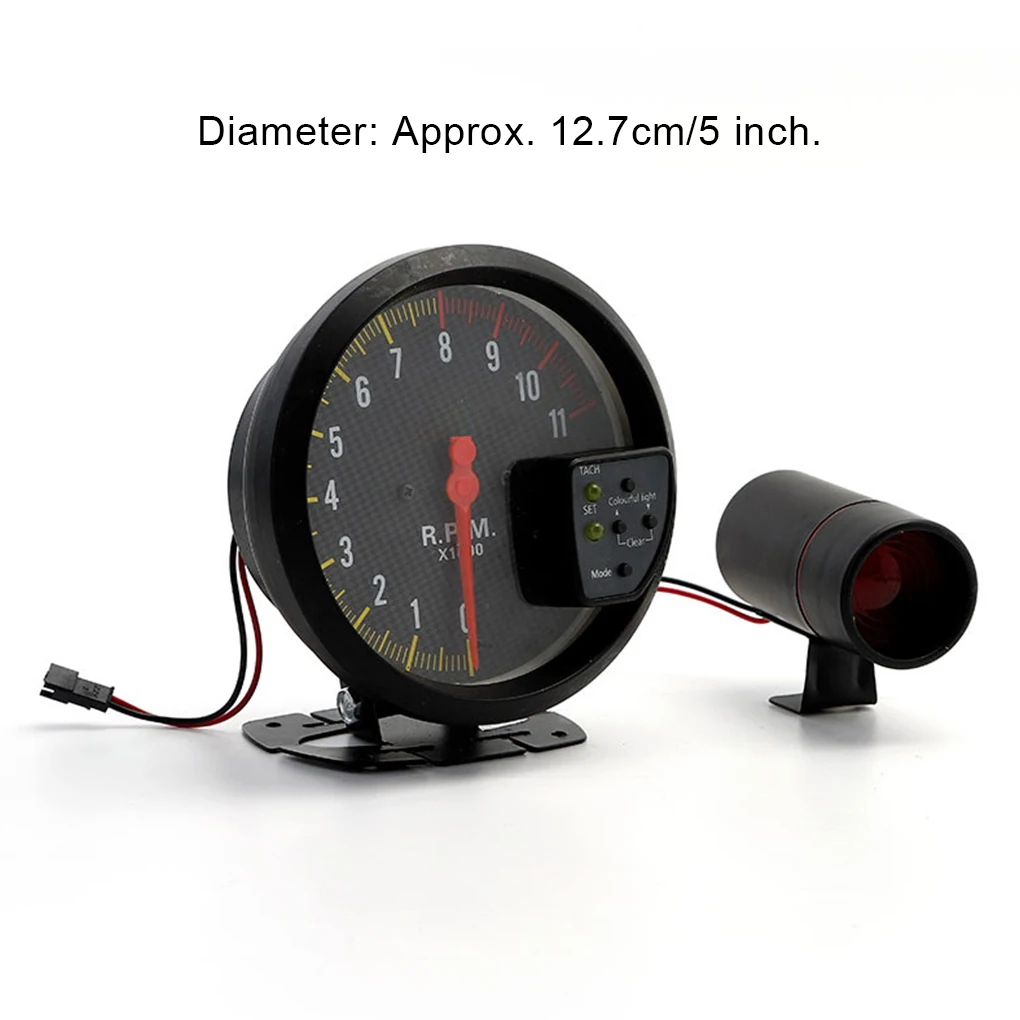12V 5 Inch Car Truck Tachometer Motorcycle Scooter Colorful Backlight Adjustable Rotation Speed Meter Modification Accessory
12V 5 Inch Car Truck Tachometer Motorcycle Scooter Colorful Backlight Adjustable Rotation Speed Meter Modification Accessory