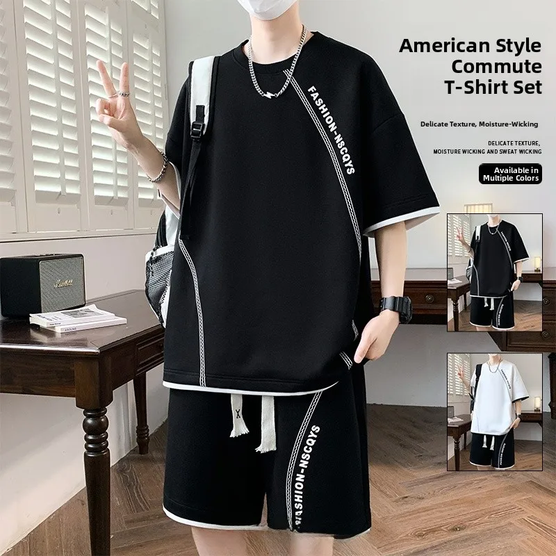 Men's Summer Sportswear Ice Silk Short Sleeve Running Clothes Quick Dry Loose Fit T-Shirt Casual Leisure Activity Outfit Set
Men's Summer Sportswear Ice Silk Short Sleeve Running Clothes Quick Dry Loose Fit T-Shirt Casual Leisure Activity Outfit Set