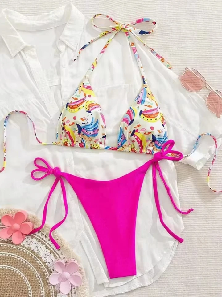 Vzvn Sexy Lace Up Print Bikinis Women Split Swimsuit Beach Brazil Bikini 2026 New All Season Backless Thong Bikinis 2 Piece Set
Vzvn Sexy Lace Up Print Bikinis Women Split Swimsuit Beach Brazil Bikini 2026 New All Season Backless Thong Bikinis 2 Piece Set