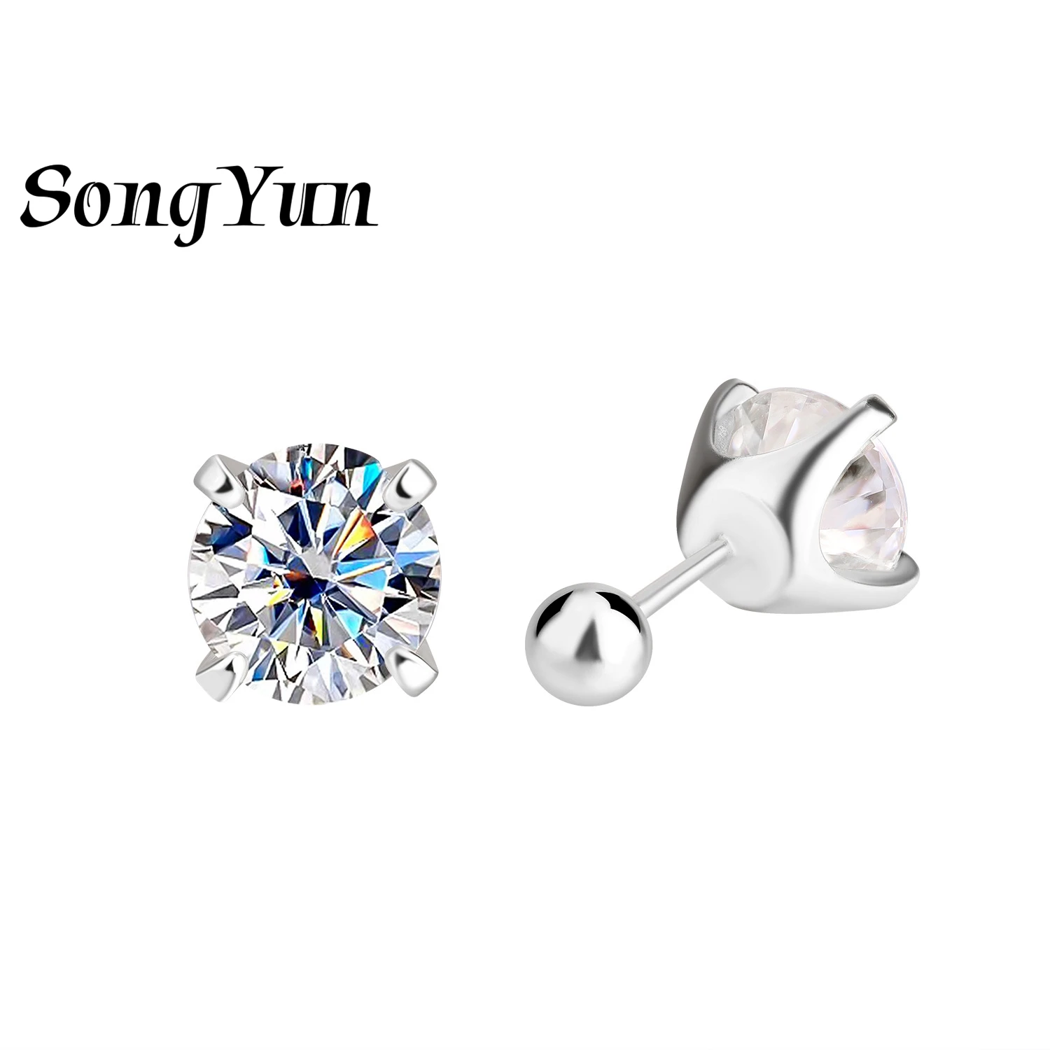 SONGYUN Brand Jewelry 925 Sterling Silver Earrings Moissanite Diamond Ear Pin Women 18K Gold Plated SYT Patent Stud Earring
SONGYUN Brand Jewelry 925 Sterling Silver Earrings Moissanite Diamond Ear Pin Women 18K Gold Plated SYT Patent Stud Earring