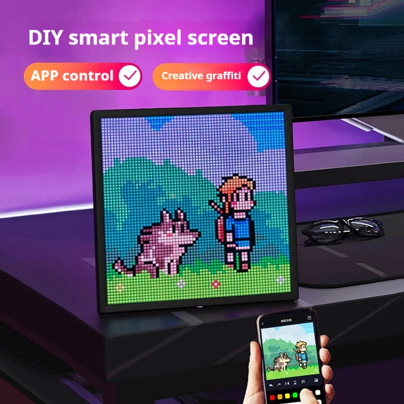 DIY LED Pixel Display 64x64 RGBLed Matrix Panel Programmable Pixel Art Display With Bluetooth App Control Creative Pixel Screen
DIY LED Pixel Display 64x64 RGBLed Matrix Panel Programmable Pixel Art Display With Bluetooth App Control Creative Pixel Screen