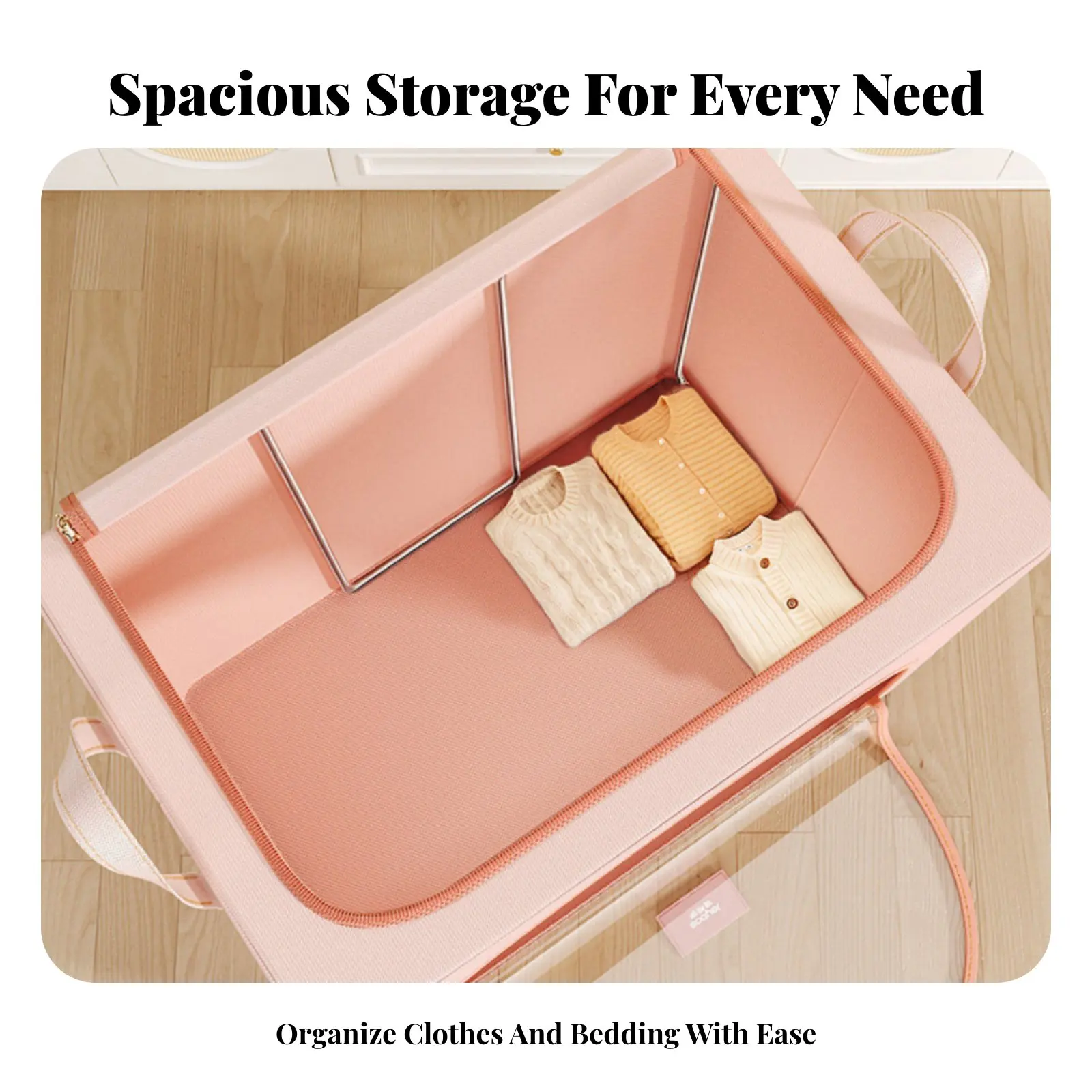 Framed Textile Storage Cube Large Capacity Framed Textile Container with Window Sturdy Frame Stackable for Householders
Framed Textile Storage Cube Large Capacity Framed Textile Container with Window Sturdy Frame Stackable for Householders
