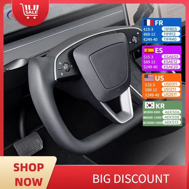 NovaAcc for Tesla Model Y Juniper 2025 Yoke Steering Wheel Heating Black White New Yoke Style Steering Wheel Replacement
NovaAcc for Tesla Model Y Juniper 2025 Yoke Steering Wheel Heating Black White New Yoke Style Steering Wheel Replacement