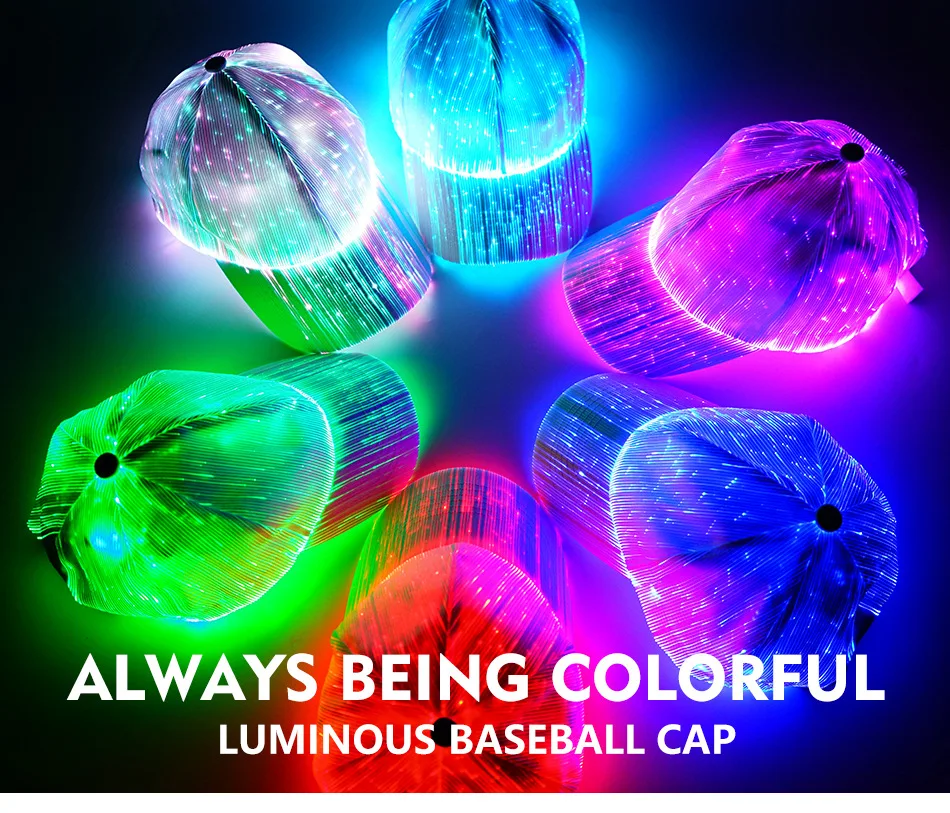LED Fiber Optic Hat Luminous Women Men Baseball Cape Carnival Festival Rave Wear Hip Hop Black White Nightclub Stage Acessory
LED Fiber Optic Hat Luminous Women Men Baseball Cape Carnival Festival Rave Wear Hip Hop Black White Nightclub Stage Acessory