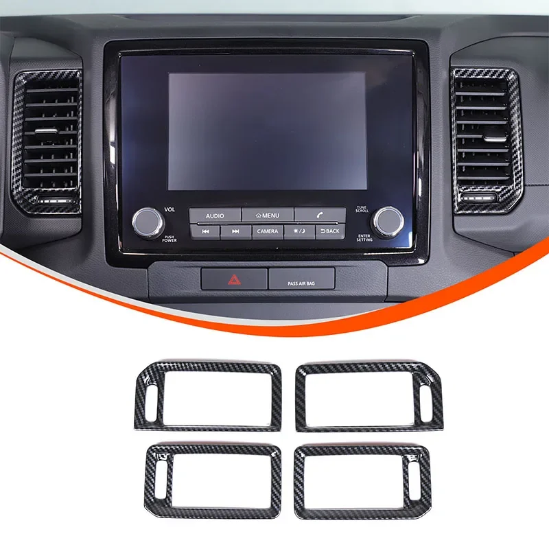 For 2022+ Nissan Frontier ABS carbon fiber car styling car center control air outlet frame sticker car interior accessories 4Pcs
For 2022+ Nissan Frontier ABS carbon fiber car styling car center control air outlet frame sticker car interior accessories 4Pcs