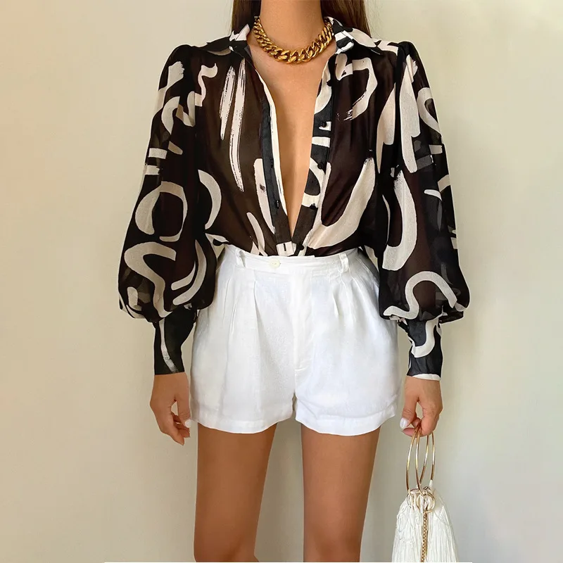 Сексуальный длинный све с принтом irt, верхний воротник-фонарь Bubble Sve Floral Street Sle, свободный крой из полиэстера, осенняя мода
Сексуальный длинный све с принтом irt, верхний воротник-фонарь Bubble Sve Floral Street Sle, свободный крой из полиэстера, осенняя мода