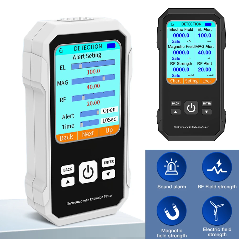 VTER2 Electromagnetic Radiation Tester Digital EMF Meter Electric Field Magnetic Field RF Radiation Tester Backlit Color Screen
VTER2 Electromagnetic Radiation Tester Digital EMF Meter Electric Field Magnetic Field RF Radiation Tester Backlit Color Screen