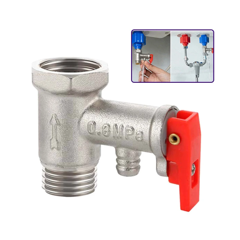 Electric Water Heater Safety Valve 1/2inch(DN15) Coppe Adjustable Pressure Reducing Spring Relief Valve For Water Heaters System
Electric Water Heater Safety Valve 1/2inch(DN15) Coppe Adjustable Pressure Reducing Spring Relief Valve For Water Heaters System