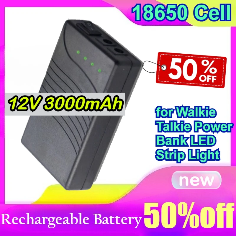 12V 3000mAh Lithium Battery Large Capacity Backup Power Supply for Walkie Talkie, Power Bank & LED Strip Light
12V 3000mAh Lithium Battery Large Capacity Backup Power Supply for Walkie Talkie, Power Bank & LED Strip Light