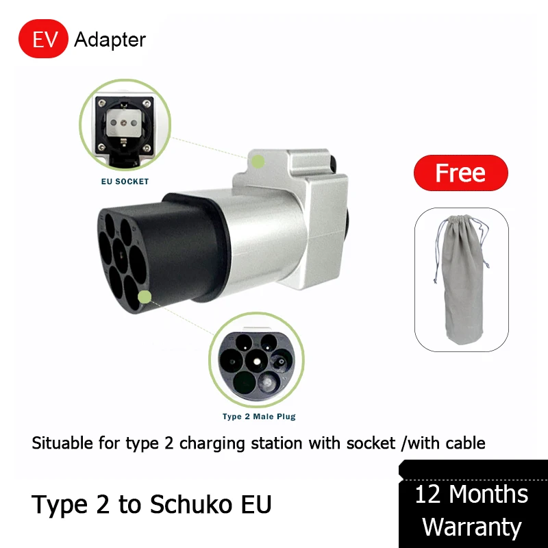 Portable 16A 220V AC Type 2 IEC 62196 EV Charging Adapter Discharger to Schuko Socket Power Supply for Electric Vehicles
Portable 16A 220V AC Type 2 IEC 62196 EV Charging Adapter Discharger to Schuko Socket Power Supply for Electric Vehicles