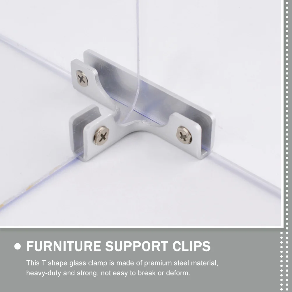 4pcs T Clamps 10-12Mm Steel Shelf Bracket For Display Cabinet Aquarium Glass Tea Table Clips To Glass Connector Clamp
4pcs T Clamps 10-12Mm Steel Shelf Bracket For Display Cabinet Aquarium Glass Tea Table Clips To Glass Connector Clamp